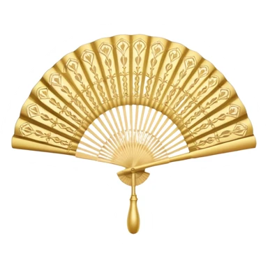 Hand Fan golden color  sticker