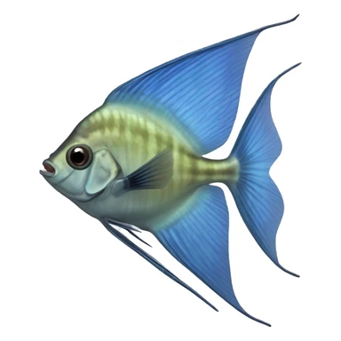 Smokey Blue pterophyllum scalare sticker