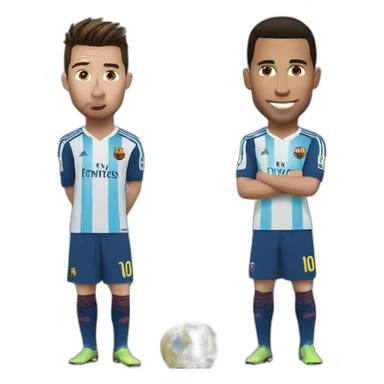 Ronaldo qui frape messi sticker