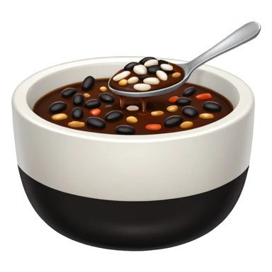 small bowl of black bean sauce, dark glossy sticker