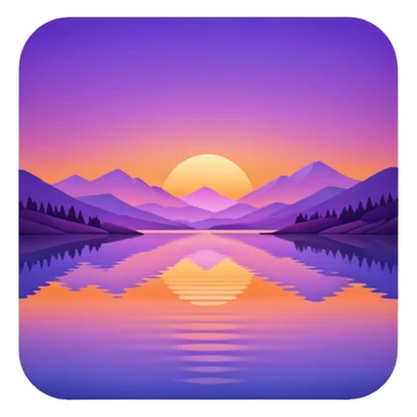 lake sunset sticker