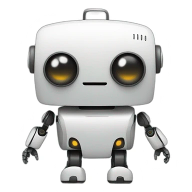 Cute robot minimalist 2D sticker