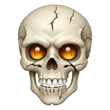 Skeleton head breaking egoistic sticker