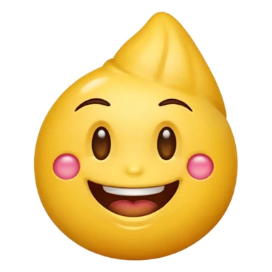 Emoji mordiéndose el dedo sonriendo de forma coqueta sticker