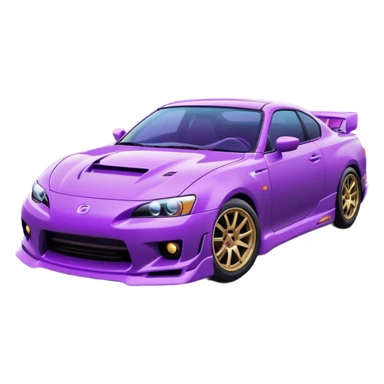 japanese purple wave phonk car drifting sticker