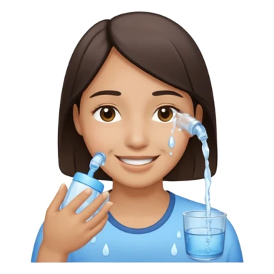 pouring face with peace sign sticker