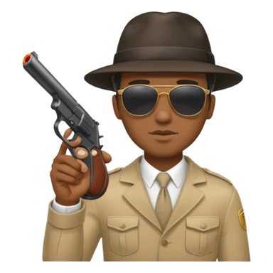 Black guy shooting gun sideways sticker