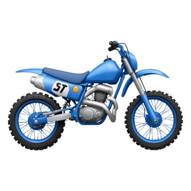 dirt bike blue  sticker