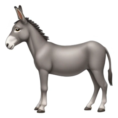 donkey male full body, anatomically correct sticker