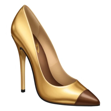 Metallic 24k gold and mocha brown womens shoes sticker