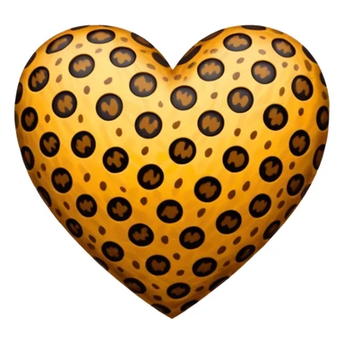leopard print heart sticker