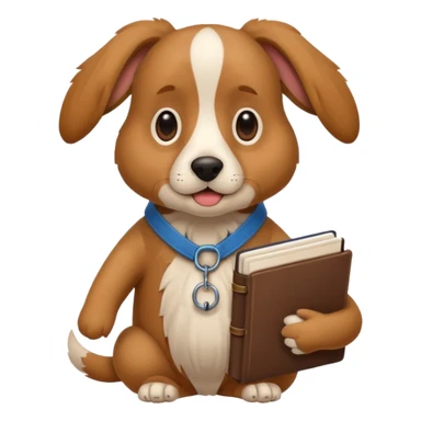 funny dog with full body with diary

 sticker