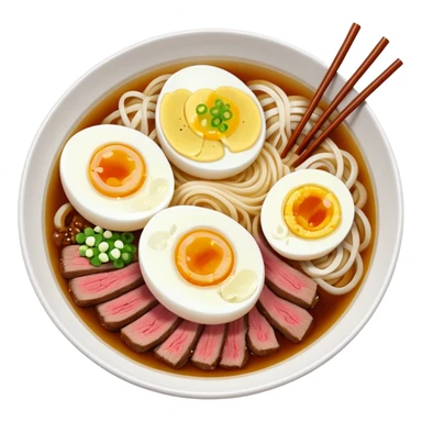 naengmyeon with clear broth half an egg and one beef slice as the only toppings sticker