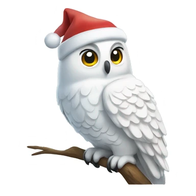 Snow Owl Christmas sticker