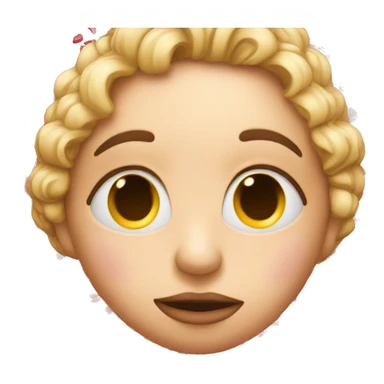 kissing face with many hearts around sticker