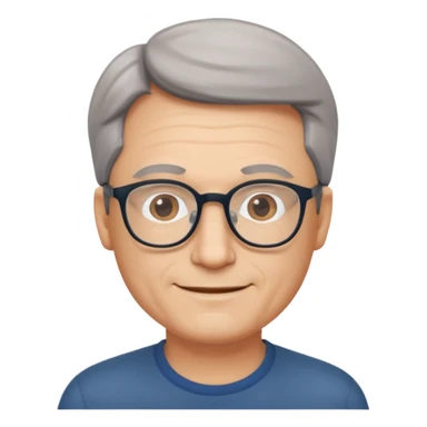 선생님 챗봇에 쓸 프로필 이모지 작게, 중후한 남자로  sticker