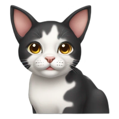 cow cat sticker
