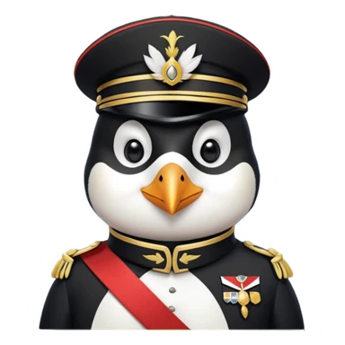 luxurious penguin soldier sticker