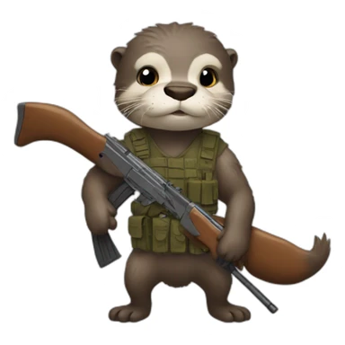 Otter rambo sticker