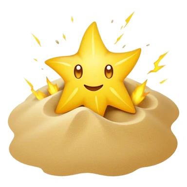 like claude logo, like a spark of something, like a sun in beach sand sticker