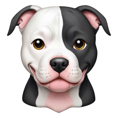 Black and white pitbull sticker