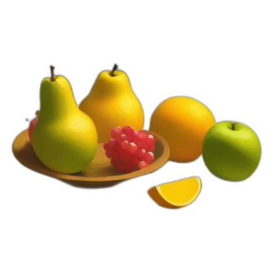 painting of fruit on a table in the style of Raimonds Staprans sticker