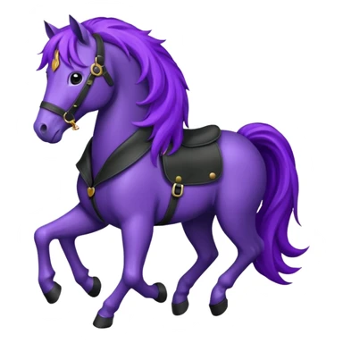 Purple horse wearing leather jacket
 sticker