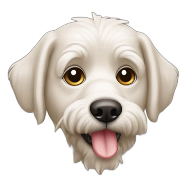 Perro caniche guisando un ojo sticker