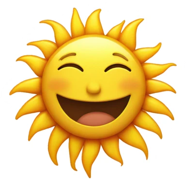 A happy sun emoji sticker