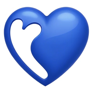 Royal blue heart sticker