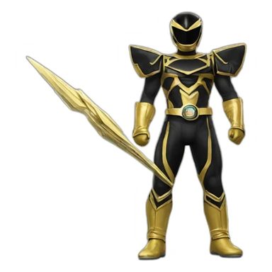 Power rangers zeo black original sticker