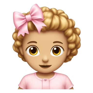 baby pink bow  sticker