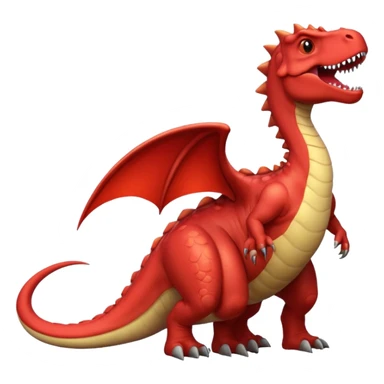 Dinosaur/dragon single scale that is red with the lining being black. sticker