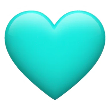 turquoise heart sticker