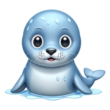 cute seal character, icy vibe, shiny wet look, 3D cartoon, mobile game icon style, clean background, no text, no watermark


 sticker