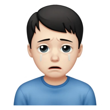 Sad emosnal boys sticker