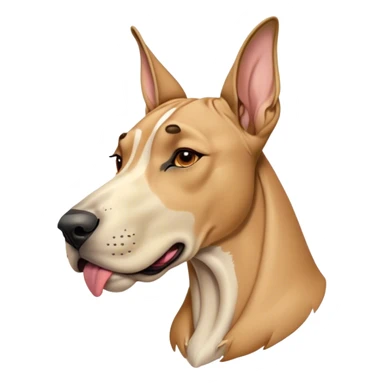 Cinematic Cute Yawning Fawn Great Dane Portrait Emoji, Head tilted slightly with a dramatic, wide-open yawn, revealing a smooth fawn coat with a refined texture, floppy ears slightly drooping, round amber eyes barely open in drowsy contentment, Simplified yet irresistibly adorable features, highly detailed, glowing with a soft, cozy glow, high shine, relaxed yet expressive, stylized with a touch of whimsy, bright and endearing, soft glowing outline, capturing the essence of a sleepy yet affectionate guardian, so drowsy it feels like it could stretch out of the screen and curl up for a nap! sticker