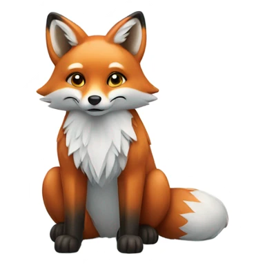 Fox in icy landscape sticker