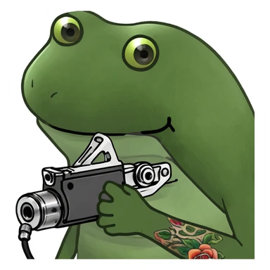 Tattoo machine sticker