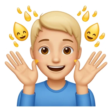 super happy tears excited hopeful hands emoji sticker