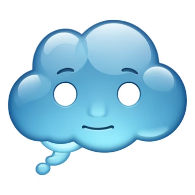thought bubble, simple, clear, no text sticker