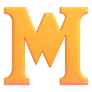 elegant furniture store logo with letter M sticker