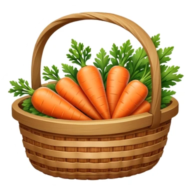 carrot in basket sticker