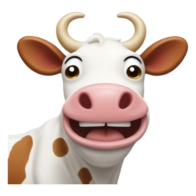 Laughing cow with horns  sticker