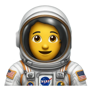an astronaut emoji, msfluentui style sticker