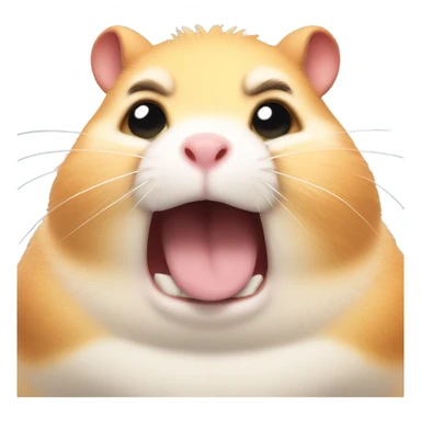 Chubby angry hamster sticker