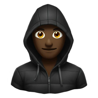 Homme Noire avec une cagoule nocta sticker