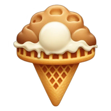 Ice cream waffle  sticker