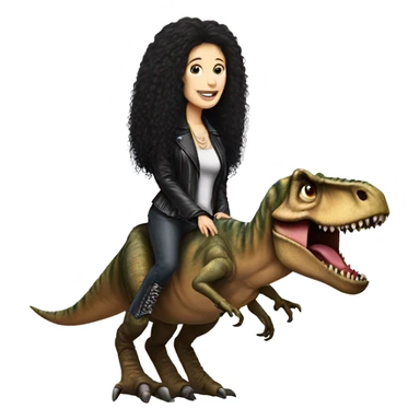 Cher on a T-Rex sticker