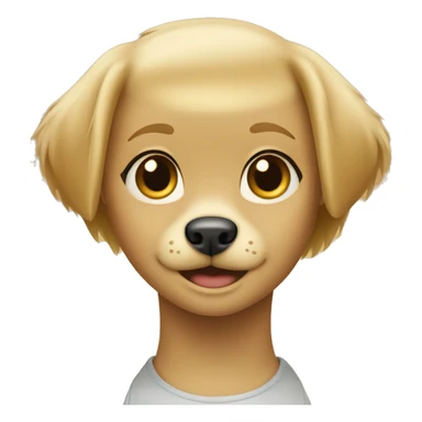 Short haired blond Girl and golden retriever  sticker